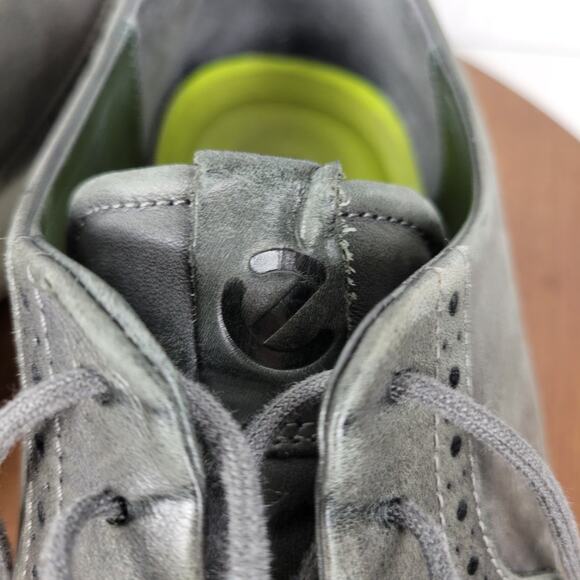 ECCO Mens St 1 Hybrid Lite Brogue Wingtip Magnet Shoes 10 Gray Leather Oxford - Picture 11 of 16